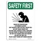 Signmission OSHA Sign, Wear Eye Protection W/ Symbol, 10in X 7in Rigid Plastic, 7" W, 10" H, Portrait OS-SF-P-710-V-11395 - alternate 1